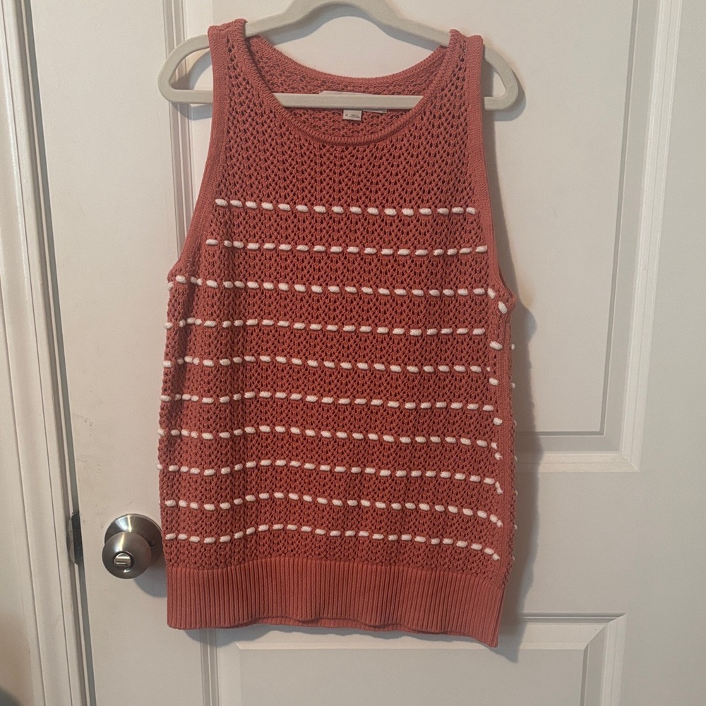 LOFT Coral Knit Top